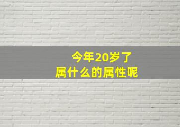 今年20岁了属什么的属性呢