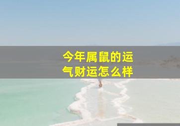 今年属鼠的运气财运怎么样