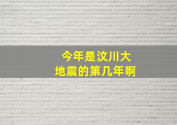 今年是汶川大地震的第几年啊