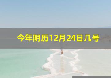 今年阴历12月24日几号