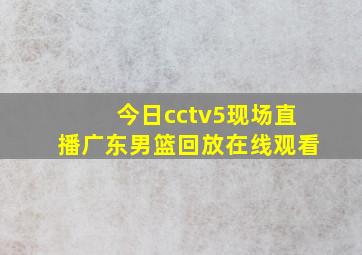 今日cctv5现场直播广东男篮回放在线观看