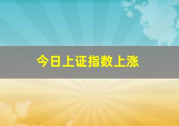 今日上证指数上涨