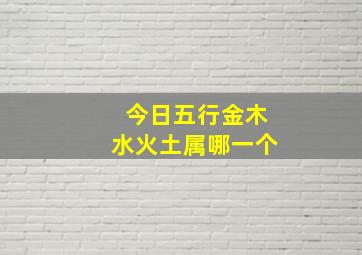 今日五行金木水火土属哪一个