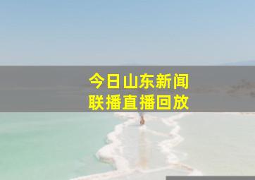 今日山东新闻联播直播回放