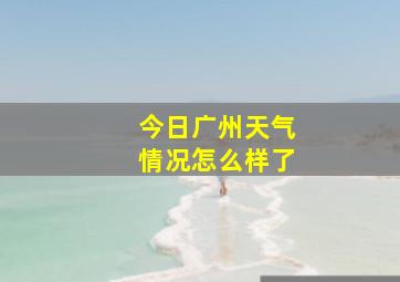 今日广州天气情况怎么样了