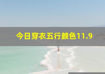 今日穿衣五行颜色11.9