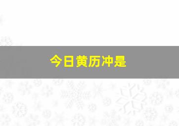 今日黄历冲是