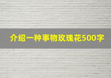 介绍一种事物玫瑰花500字