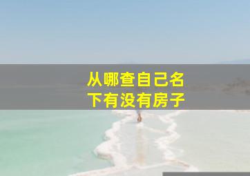 从哪查自己名下有没有房子