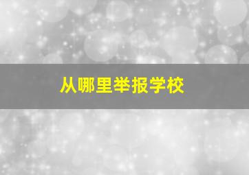 从哪里举报学校