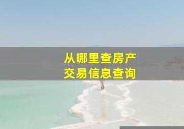 从哪里查房产交易信息查询