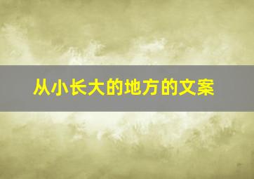 从小长大的地方的文案