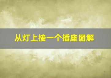 从灯上接一个插座图解