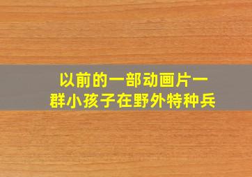 以前的一部动画片一群小孩子在野外特种兵