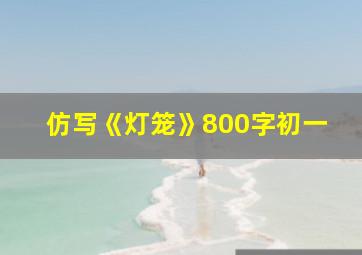 仿写《灯笼》800字初一