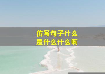 仿写句子什么是什么什么啊