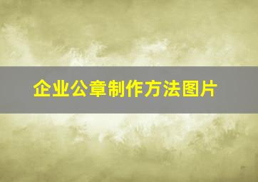 企业公章制作方法图片