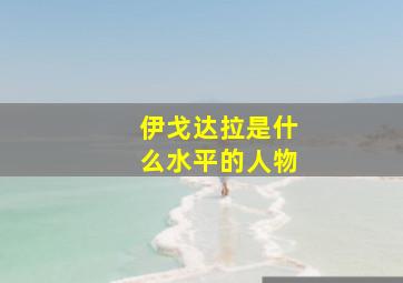 伊戈达拉是什么水平的人物