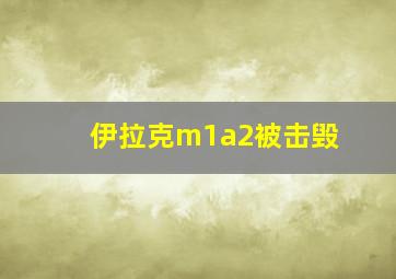 伊拉克m1a2被击毁