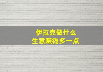 伊拉克做什么生意赚钱多一点