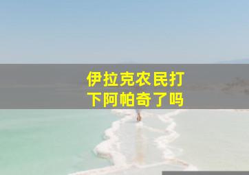 伊拉克农民打下阿帕奇了吗