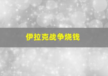 伊拉克战争烧钱