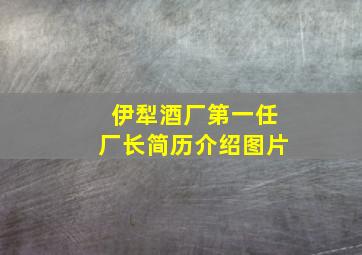 伊犁酒厂第一任厂长简历介绍图片