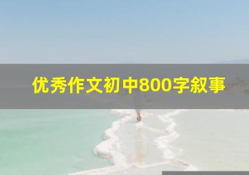 优秀作文初中800字叙事