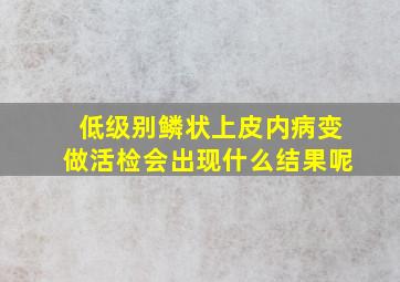 低级别鳞状上皮内病变做活检会出现什么结果呢