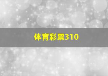 体育彩票310