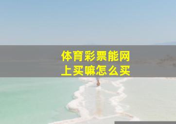 体育彩票能网上买嘛怎么买