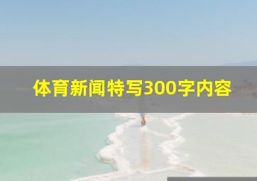 体育新闻特写300字内容