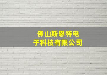 佛山斯恩特电子科技有限公司