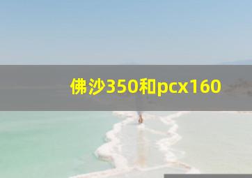 佛沙350和pcx160