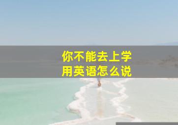 你不能去上学用英语怎么说