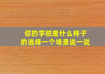 你的学校是什么样子的选择一个场景说一说