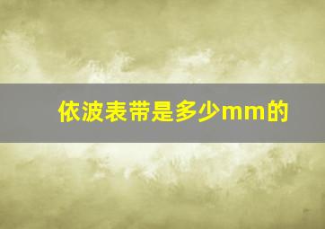 依波表带是多少mm的