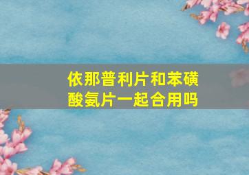 依那普利片和苯磺酸氨片一起合用吗