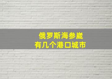 俄罗斯海参崴有几个港口城市