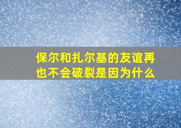 保尔和扎尔基的友谊再也不会破裂是因为什么