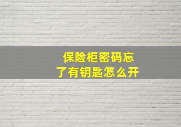 保险柜密码忘了有钥匙怎么开