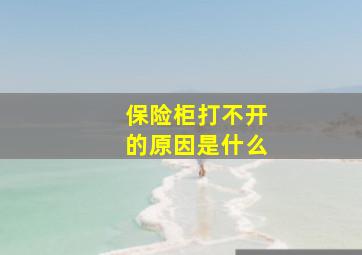 保险柜打不开的原因是什么