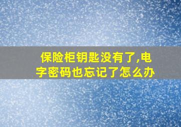 保险柜钥匙没有了,电字密码也忘记了怎么办