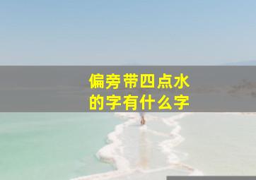 偏旁带四点水的字有什么字