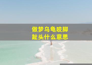 做梦乌龟咬脚趾头什么意思