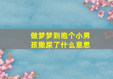 做梦梦到抱个小男孩撒尿了什么意思