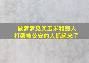 做梦梦见买玉米和别人打架被公安的人抓起来了