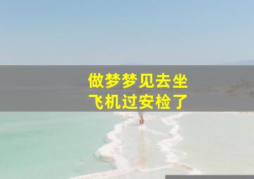 做梦梦见去坐飞机过安检了