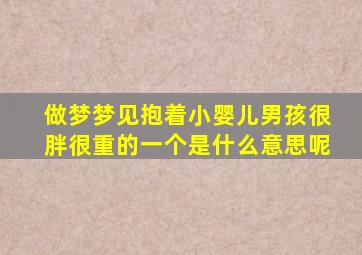 做梦梦见抱着小婴儿男孩很胖很重的一个是什么意思呢