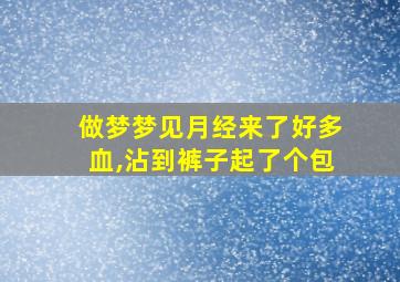 做梦梦见月经来了好多血,沾到裤子起了个包